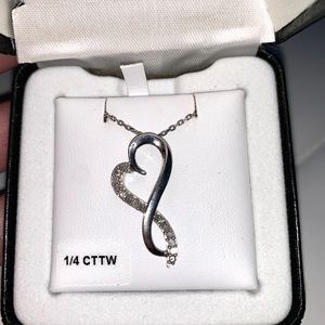 1/4 Diamond Silver Necklace